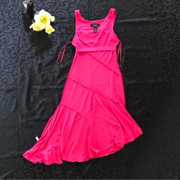 Express Sleeveless Asymmetrical Pink Dress - Picture 7 of 8